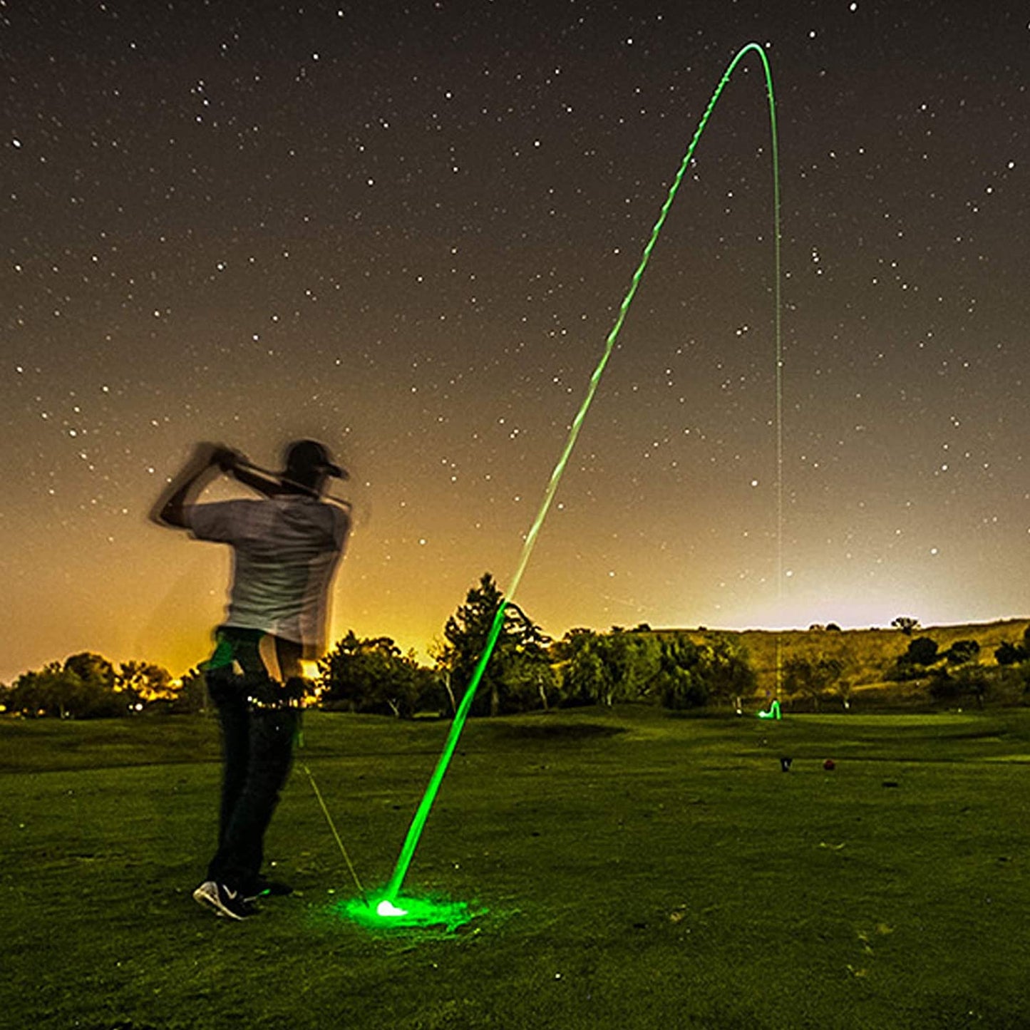 Set of 3 LED Glow Golf Balls in Multi Colors with 3Pcs Golf Tees