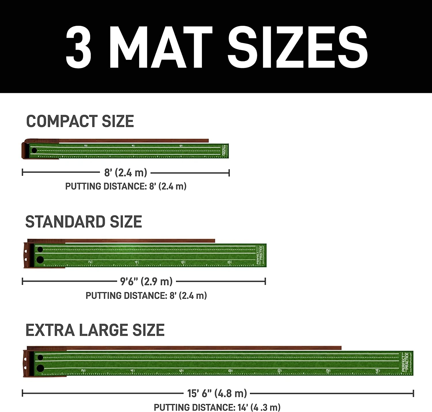 Official Putting Mat of Dustin Johnson - Indoor Golf Putting Green with 1/2 Hole Training for Mini Games & Practicing at Home or in the Office - Gifts for Golfers - Golf Accessories